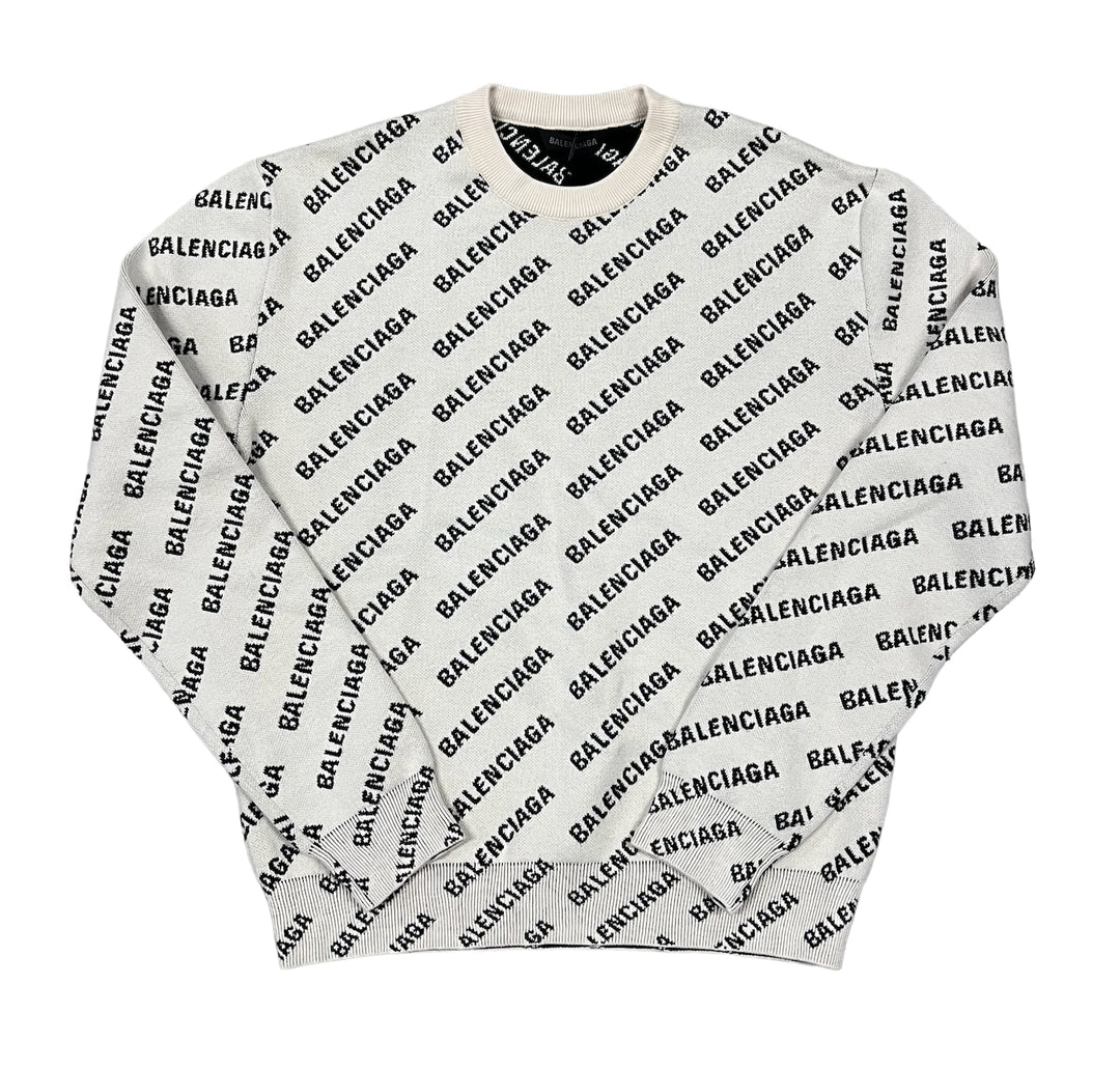BALENCIAGA 'MINI LOGO' KNIT CREWNECK