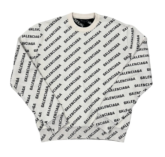 BALENCIAGA 'MINI LOGO' KNIT CREWNECK
