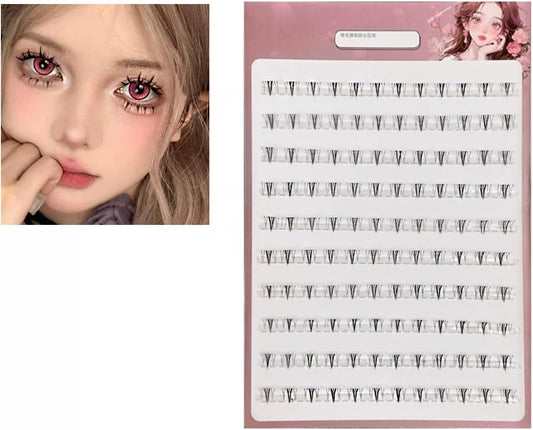 Large Capacity Partial False Eyelashes, Popular, 1 Box, 10 Columns, Natural Finish, Non-Barre False Eyelashes, Matsueku Self False Eyelashes, For Parts, Handmade False Eyelashes, Parts, False