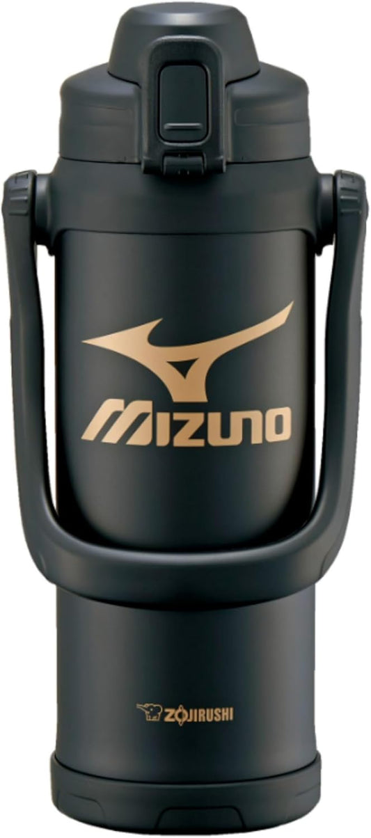 ZOJIRUSHI THERMOS Bottle MIZUNO Model 2.06L Large Capacity Sports Type Jug Wide Mouth Approx. 7cm Cooling Only Sports Drink OK Black SD-BX20-BA