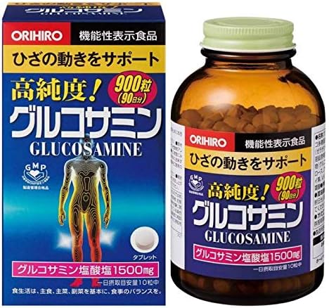 Orihiro High Purity Glucosamine Grains, Economical, Approx. 900 Tablets, Set of 12 (Food with Functional Claims)