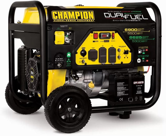 CPG5500DF-J Generator, 5500 W, 50/60 Hz, Compatible with Gasoline/LP Gas