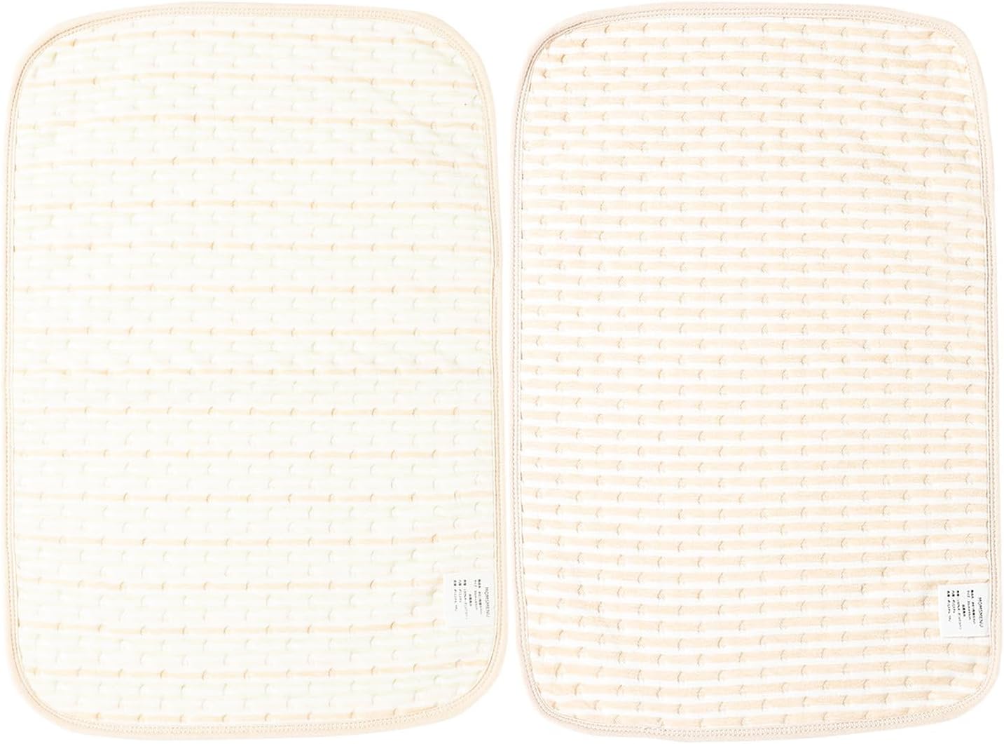 Momsmenu Diaper Changing Mat, Baby, Waterproof, Non-slip, Organic Cotton, For Children, Diaper Changing Sheet, Washable, Portable Size, 11.8 x 17.7 inches (30 x 45 cm), Set of 2