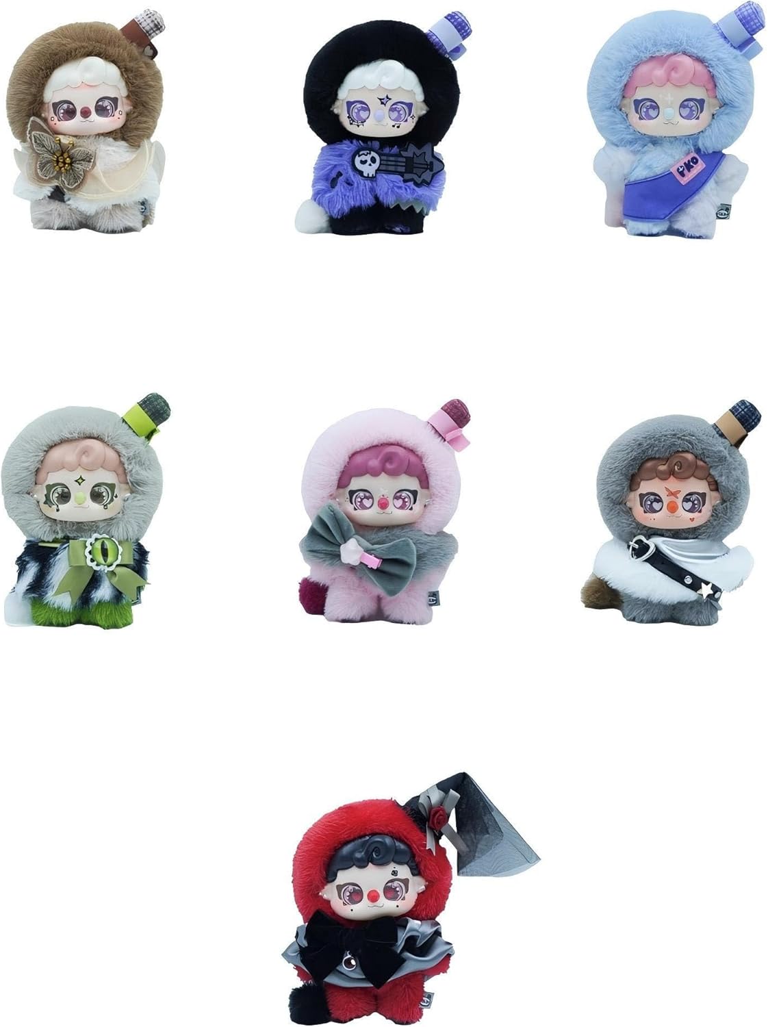 FRIENDSHEEP PIKOO PUPU ロックスクワッド シリーズ ポリエステル&PVC製 トレーディングプラッシュ 6個入りBOX