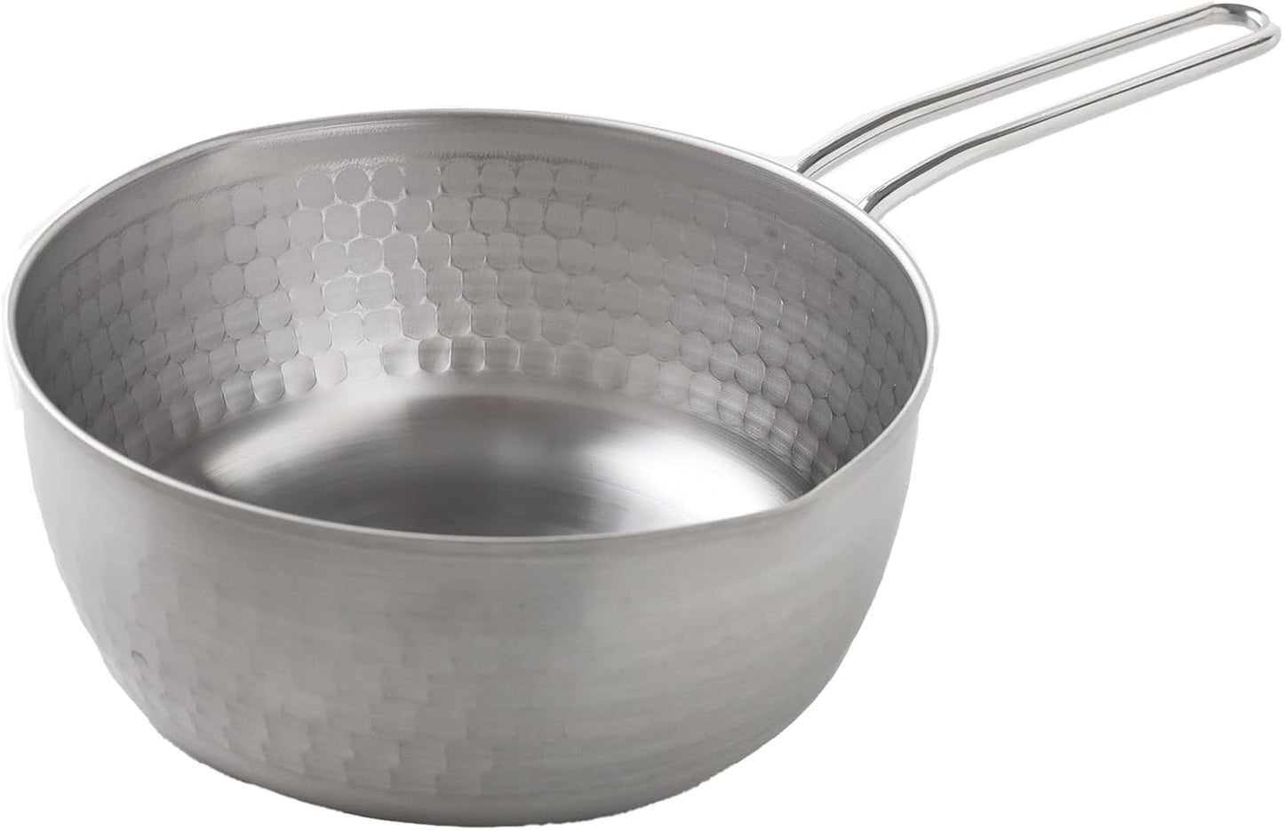 Arnest A-77455 Tsubamesanjo Yukihira One-Handed Saucepan, Induction/Dishwasher Safe, 7.1 in (18 cm), Stainless Steel, Resistant to Rust and Deformation, Increased Durability, Two Spouts, Silver