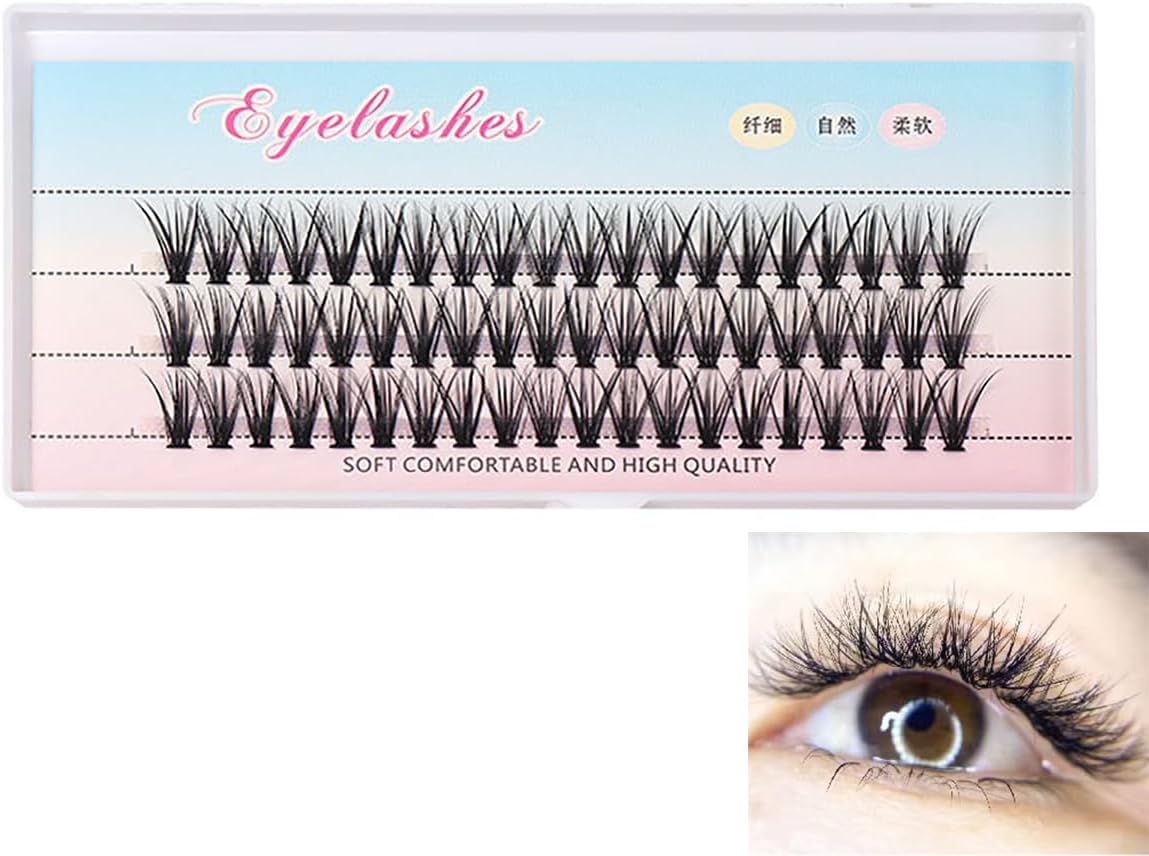 30 D Hot Melt False Eyelashes New "False" Professional Grade Tiered False Eyelashes - Self and Perfect Positioning Natural & K-pop Eyelashes Ultra Light Handmade Delicate (12mm)