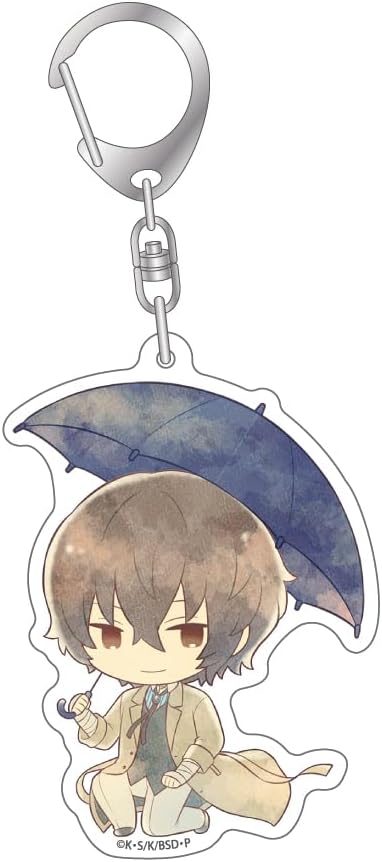 Algernon Products Bungo Stray Dogs Umbrella Acrylic Key Holder Vol.2 Osamu Dazai Approx. W 2.6 x H 3.1 inches (65 x 80 mm), Acrylic, Metal