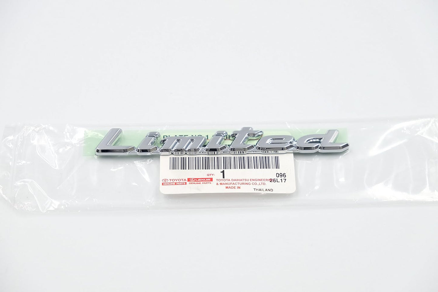 Limited Emblem Toyota Genuine Overseas Export Specifications Limited Height 1.4cm x Width 12cm TOYOTA GENUINE PARTS