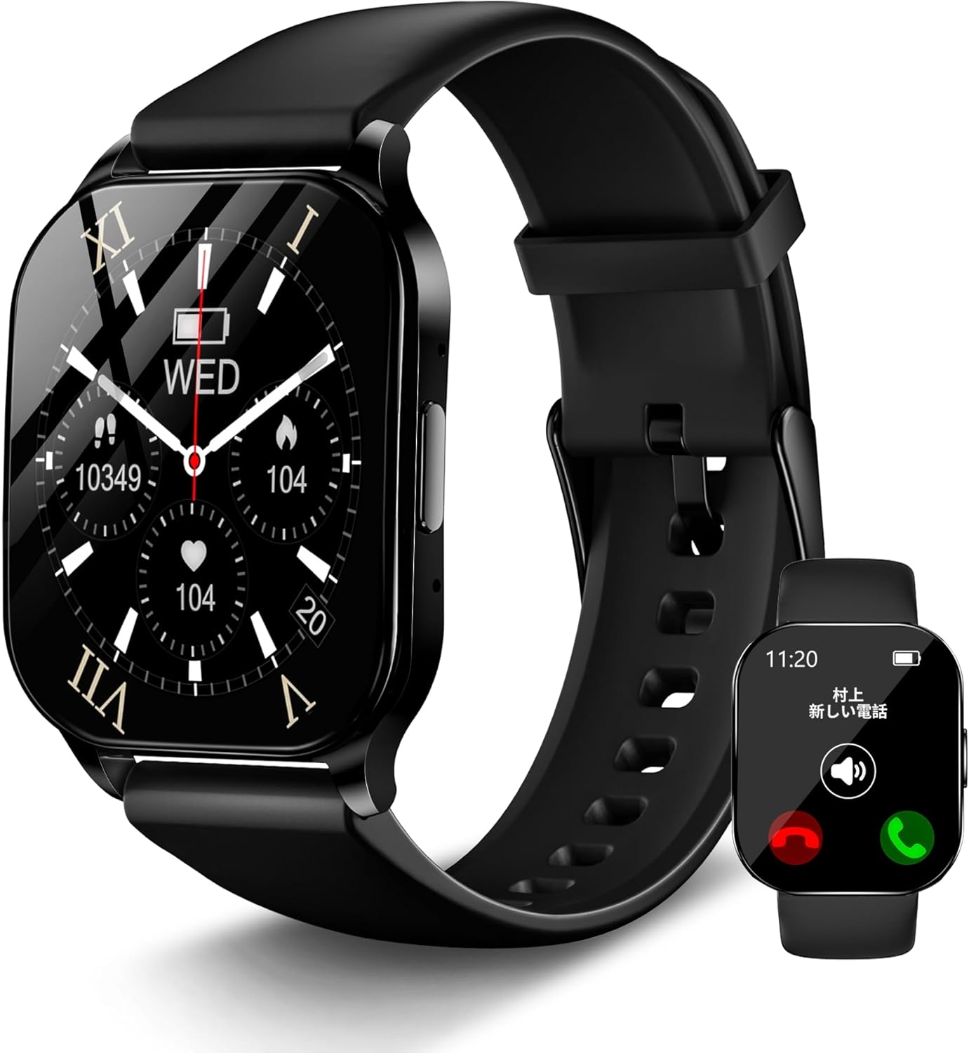 KJKD L1 Smart Watch, 2025 Model with ChatGPT & Sensory Game, AI Dial, Continuous Display, 1.5 Hours Charging, AMOLED Display, Smart Watch, Compatible with iPhone/Android, Sleep Management, Bluetooth