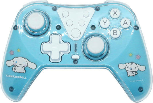 Allone (アローン) Wireless Game Controller #Unipo Sanrio Characters Cinnamon Roll 6.1×2.4×4.1 inches Compatible with Switch2/Switch/Switch Lite/OLED Light Blue Both Wired and Wireless Options Available