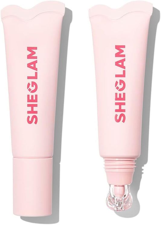 SHEGLAM Crystal Glaze Lip Gloss Moisturizing Jelly, Crystal Gloss, Lasts 8 Hours, Sweet Scent (Strawberry Milk)