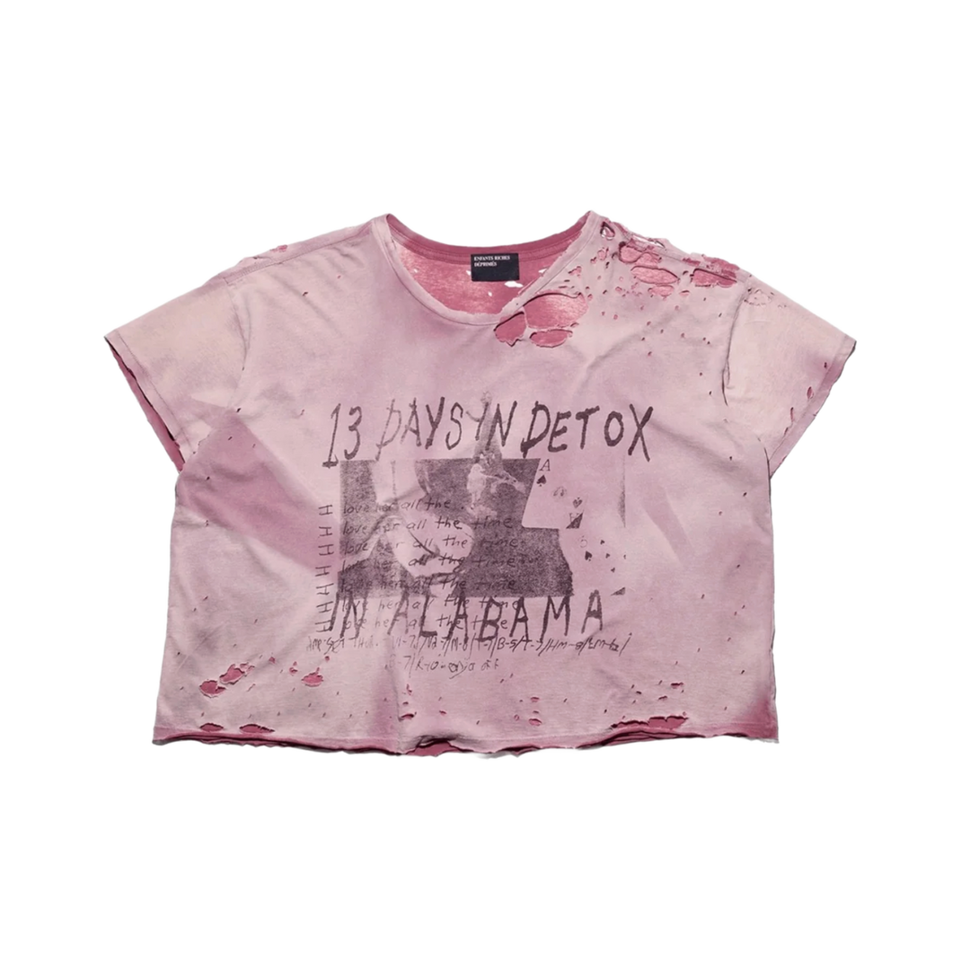 ENFANTS RICHES DEPRIMES 'BURGUNDY' 13 DAYS IN DETOX T-SHIRT