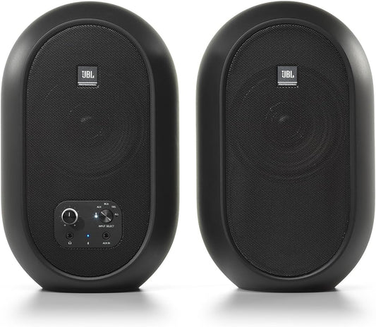JBL Professional 104-BT-Y3 Powered 2-Way Full Range Studio Monitor Speaker, 3 Year Warranty Model, Built-in Amplifier, 30W + 30W High Output, Bluetooth 5.0 Compatible (Black)