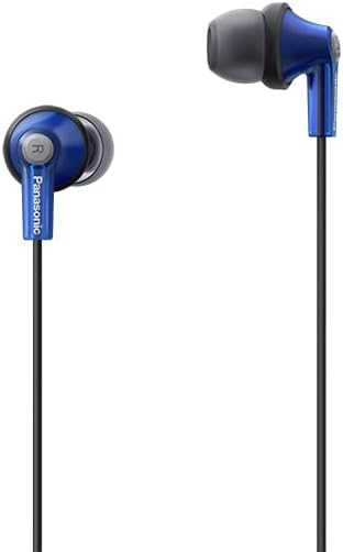 Panasonic RP-HJE150M-A In-Ear Earphones, Wired with Microphone, Blue