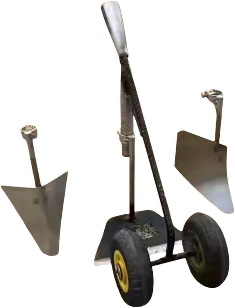 Triangular Hoe, Reinforced Version, 3-in-1 Farm Groove Digging Hoe Digging, weeding, tilling soil, and covering soil: Farm work grooves while standing without hurting your back. Mini Cultivator, For