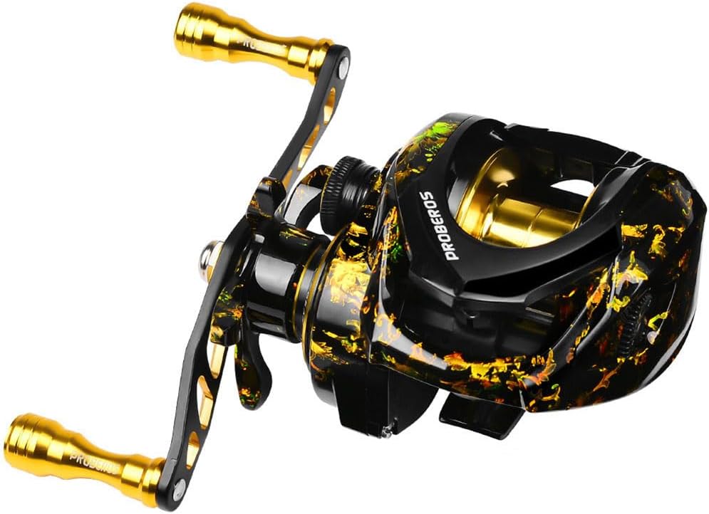 Baitcasting Reel Fishing Reel High Gear 7.2:1 3+1BB 8kg Power Baitcaster Ajing Reel Far Throw Fishing Reel Bait Reel Bait Reel Ultra Lightweight