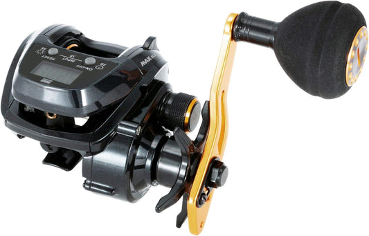 Abu Garcia MAX DLC DLC-P-L Power Handle Model with Digital Line Counter, Left-Hand Retrieve (English Language Not Guaranteed)