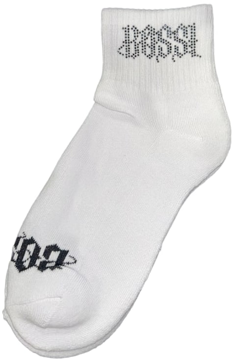BOSSI 'PURE BLACK' RHINESTONE SOCKS