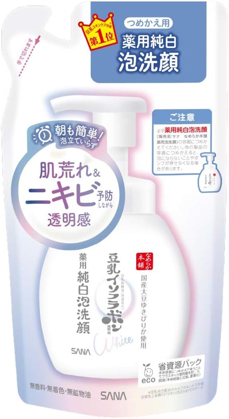 [Quasi-drug] Nameraka Honpo Medicated Foam Face Wash (For Refill), 6.1 fl oz (180 ml) (x1)