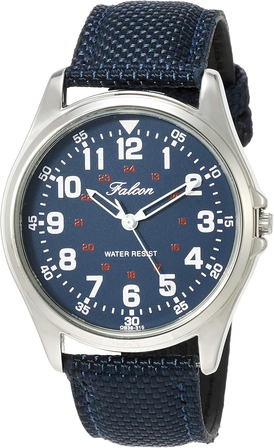 Citizen Q&Q QB38-315 Men's Watch, Waterproof (Navy / Leather Strap), Stylish, Lightweight, Analog Watch (Waterproof for Daily Use, Easy to Read Dial)