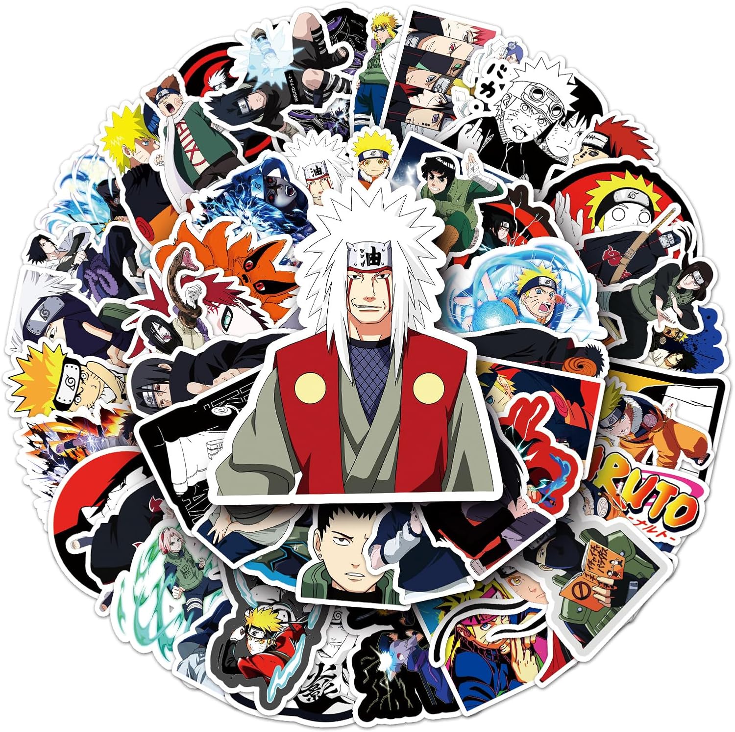 54 Piece Naruto Sticker Set Waterproof Stickers DIY Anime PVC Notebook Decal Bicycle Water Bottle Helmet Suitcase