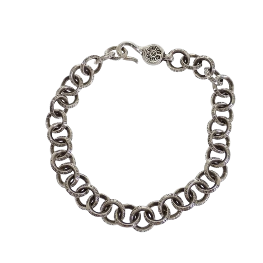 CHROME HEARTS 'B RING' 9 IN SILVER BRACELET