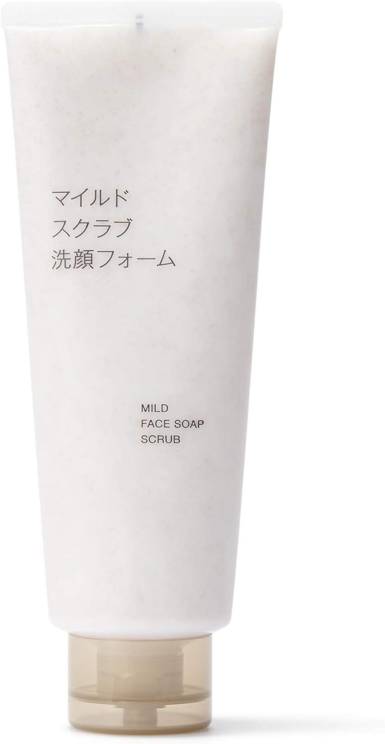 MUJI 84464881 Mild Scrub Facial Wash Foam (Large Capacity), 7.7 oz (220 g)