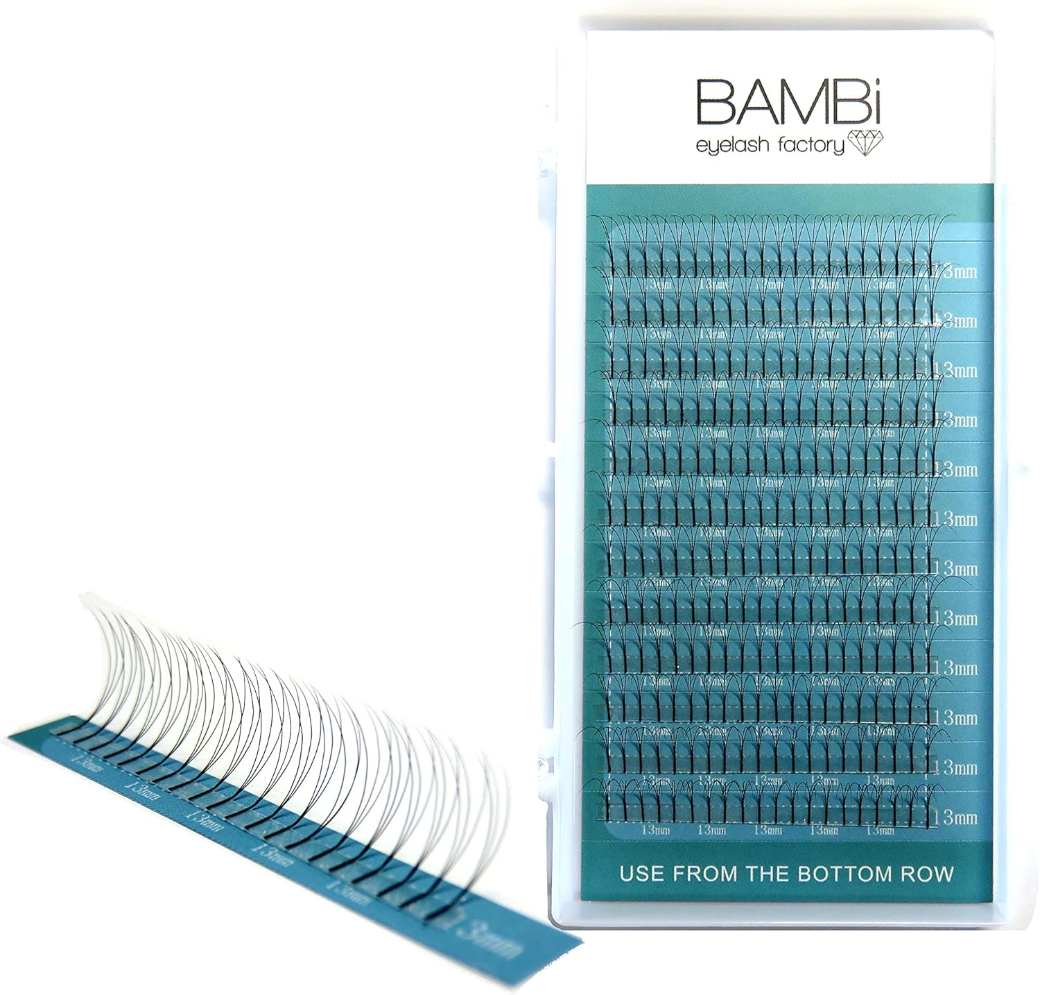 Eyelash Extensions C Curl Sable 3D Volume 0.07mm 8-13mm (C Curl, 11mm)