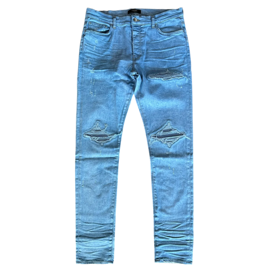 AMIRI 'OVERDYED BLUE' MESH PATCH MX1 JEANS
