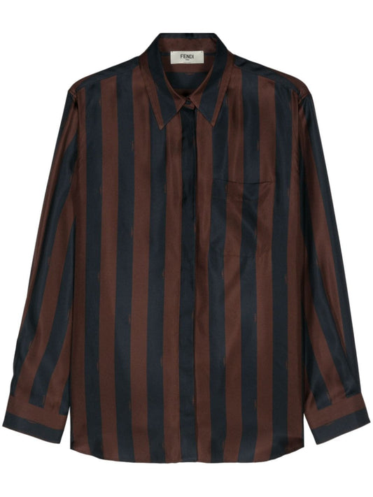 Fendi フェンディストライプシルクシャツ - Image 1