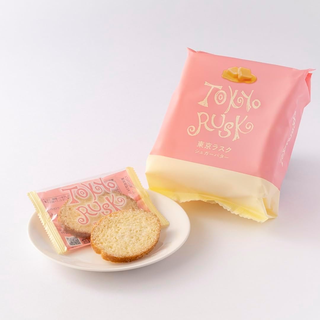 Tokyo Rusk Sugar Rask, 8 Pieces, Tokyo Souvenir Drum Style, Made with Flavored Butter Gift, Gift