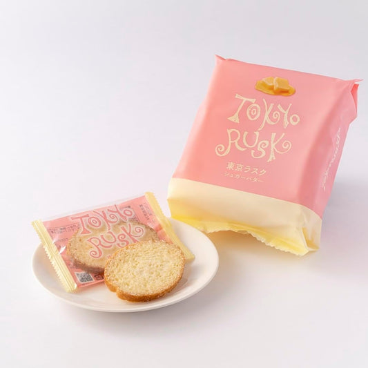 Tokyo Rusk Sugar Rask, 8 Pieces, Tokyo Souvenir Drum Style, Made with Flavored Butter Gift, Gift