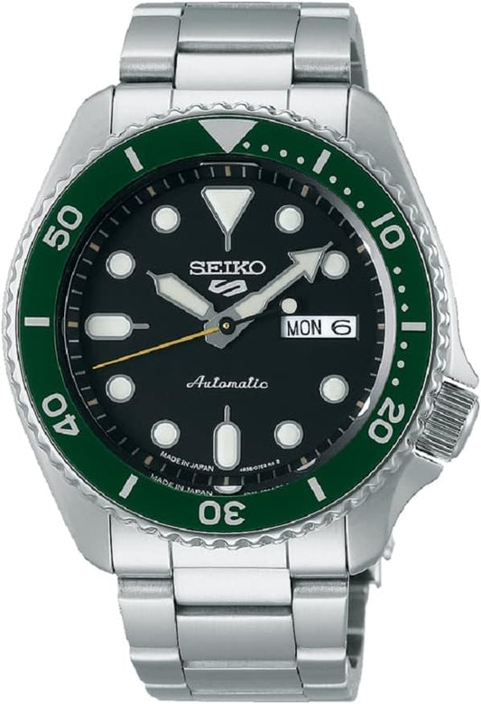 Seiko SBSA107 Men's Wristwatch, 5 Sports, Limited Edition, Mechanical, Automatic Winding, Day/Date with Replacement Band, Made in Japan, Bracelet Type