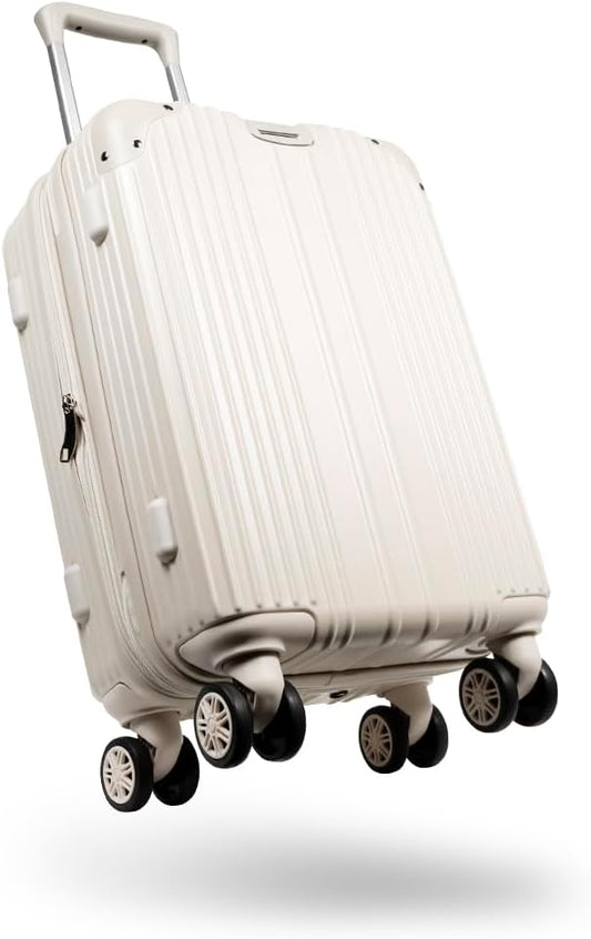 Excitech Suitcase, Carry Case, Extended Function, Stopper, Ultra Lightweight (Japanese Company Planning) Large Size 3.7 gal (97 L) Carry Bag, Travel, Business, Business Trips, 5-7 Nights, Ivory