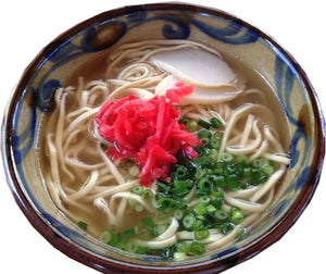 Okinawa Soki Soba, Bonito Soup Flavor Soup with Red Ginger, Okinawa Soba, Soki Soba, Gift from Kyushu