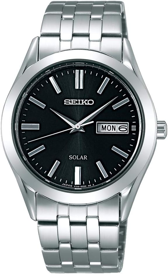 Seiko sbpx083 Men's Solar Wristwatch, 1.5 inches (38 mm), Black Dial, Bracelet Type