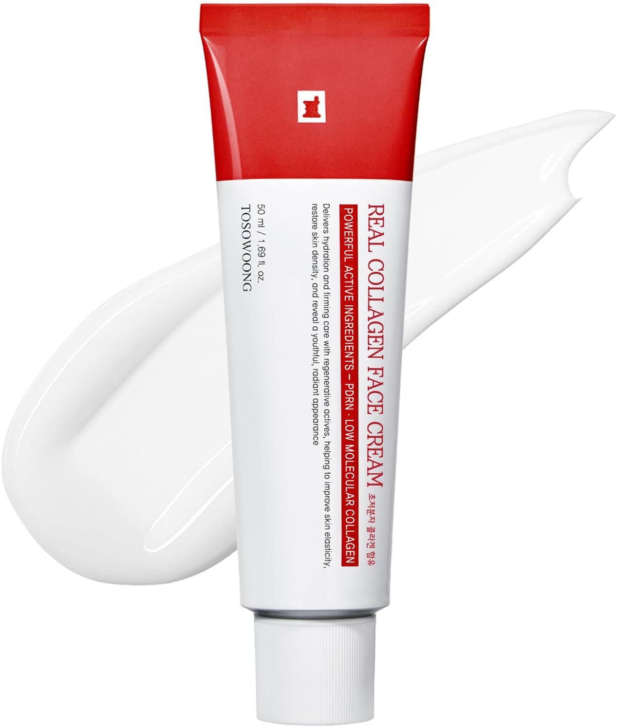 TOSOWOONG Real Collagen Face Cream, 1.7 fl oz (50 ml), Collagen, Moisturizing, Moisturizing, Skin Texture, Glossy, Firming, Elasticity, Wrinkles, Dry, Korean Skin Care Cosmetics