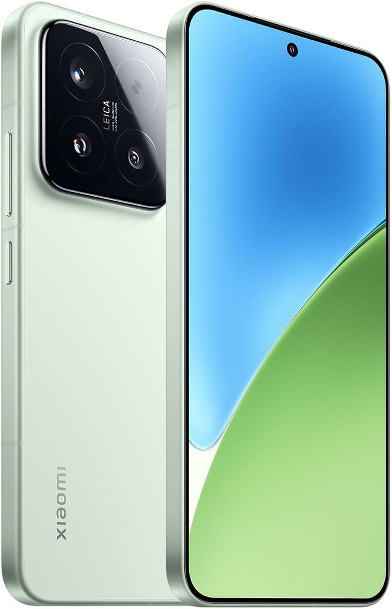 Xiaomi 15 Sim-Free Smartphone, 12GB + 256GB, Leica Summilux Optical Lens, Triple 50 Megapixel Camera, Compact Body, 5410 mAh Large Capacity Battery, Green