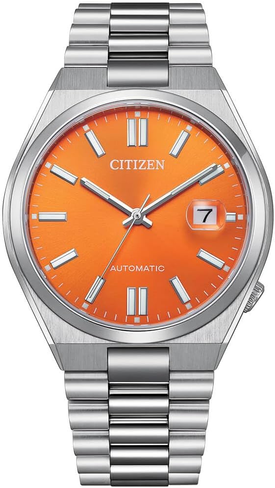 Citizen TSUYOSA Collection AUTOMATIC Automatic Men's Watch, NJ0150 Series, Sapphire Glass, Overseas Model, Orange NJ0151-88Z, Simple, Basic