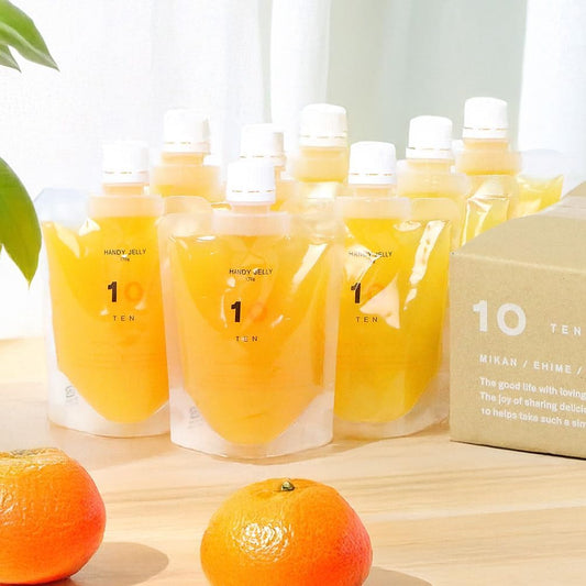 10FACTORY Ehime Mikan Jelly, Set of 8 (7 Types), 6.0 oz (170 g), Ehime Product, Additive-Free, Fruit, Orange, Made in Japan, Handy Jelly (8 Pieces, 7 Types)
