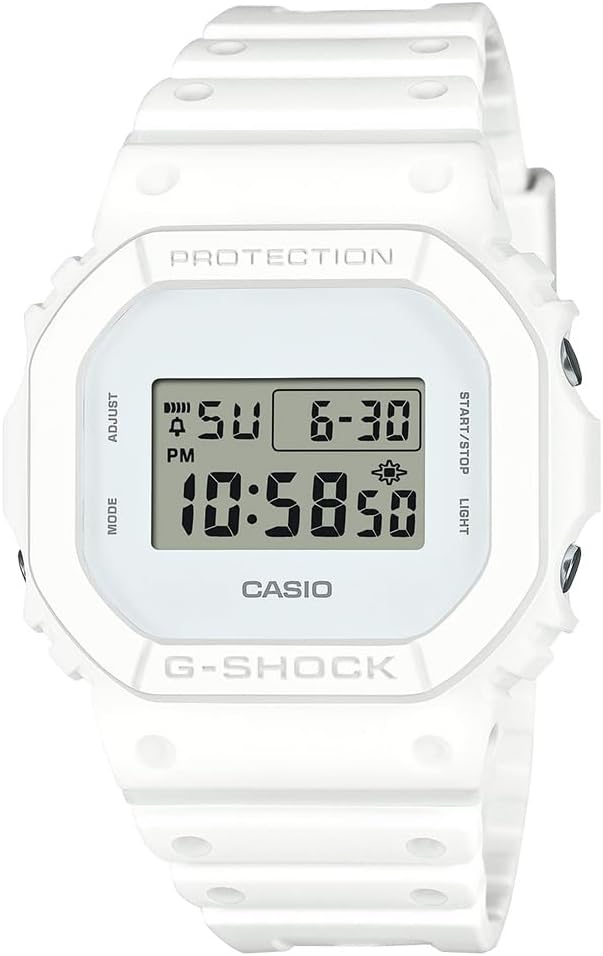G-Shock DW-5600WW-7 Casio White Digital Wristwatch for Women and Men