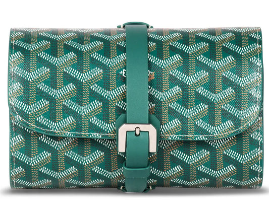 GOYARD 'DOUBLE TRAVEL' GREEN WATCH CASE