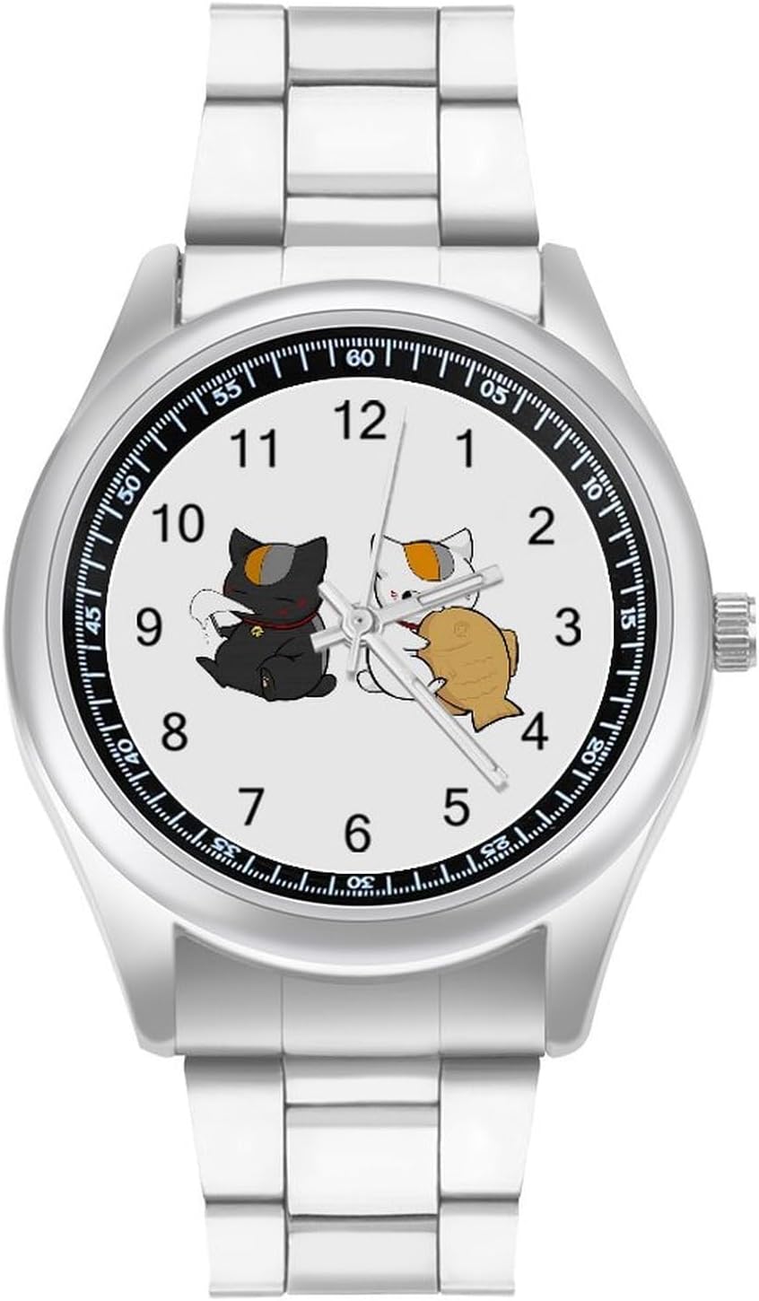 Nyanko Sensei Wristwatch, Anime, Inexpensive, Wristwatch, Stylish, Simple, Fashionable, Lightweight, Simple Dial, Easy to Read, School, Work, Gift, Women's Wristwatch, Men's Wristwatch, Anime/Moe