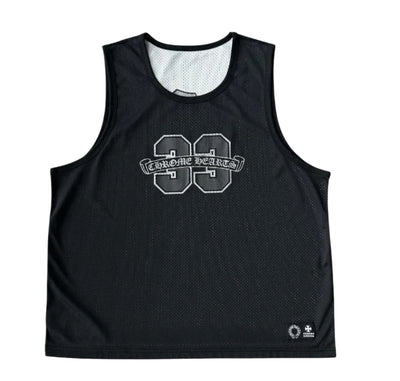 CHROME HEARTS 'BLACK' MESH SLEEVELESS JERSEY