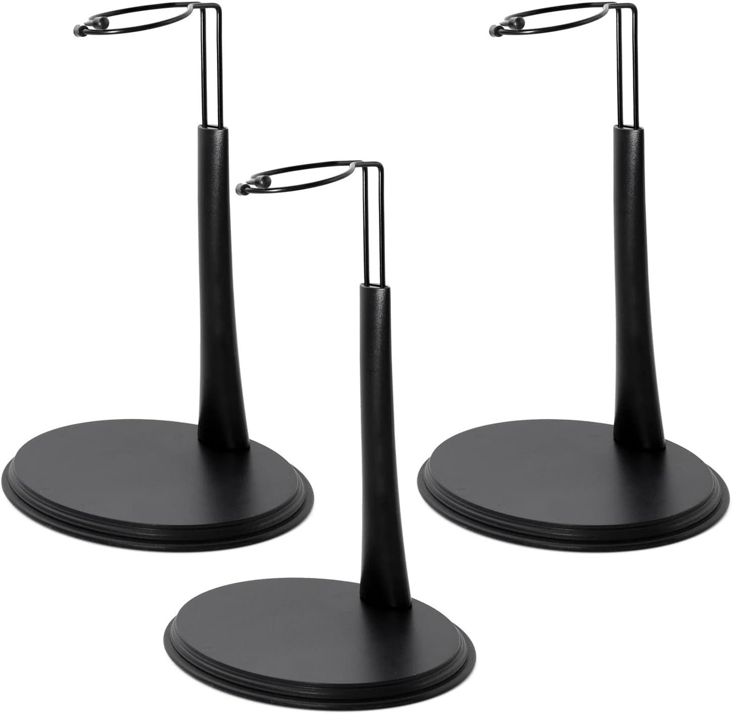 1/6 Scale Simple Doll Stand, Black, Tamashii Stage Pedestal, Drawing Doll (W x D x H): 5.3 x 3.8 x 4.7 - 7.9 inches (136 x 97 x 120 - 200 mm), Display Stand, Waist Circumference (3 Pieces/B) Aisaki