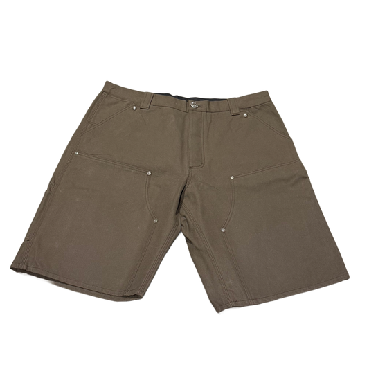 CHROME HEARTS 'DOUBLE KNEE 10 PATCH' BROWN CARPENTER SHORTS