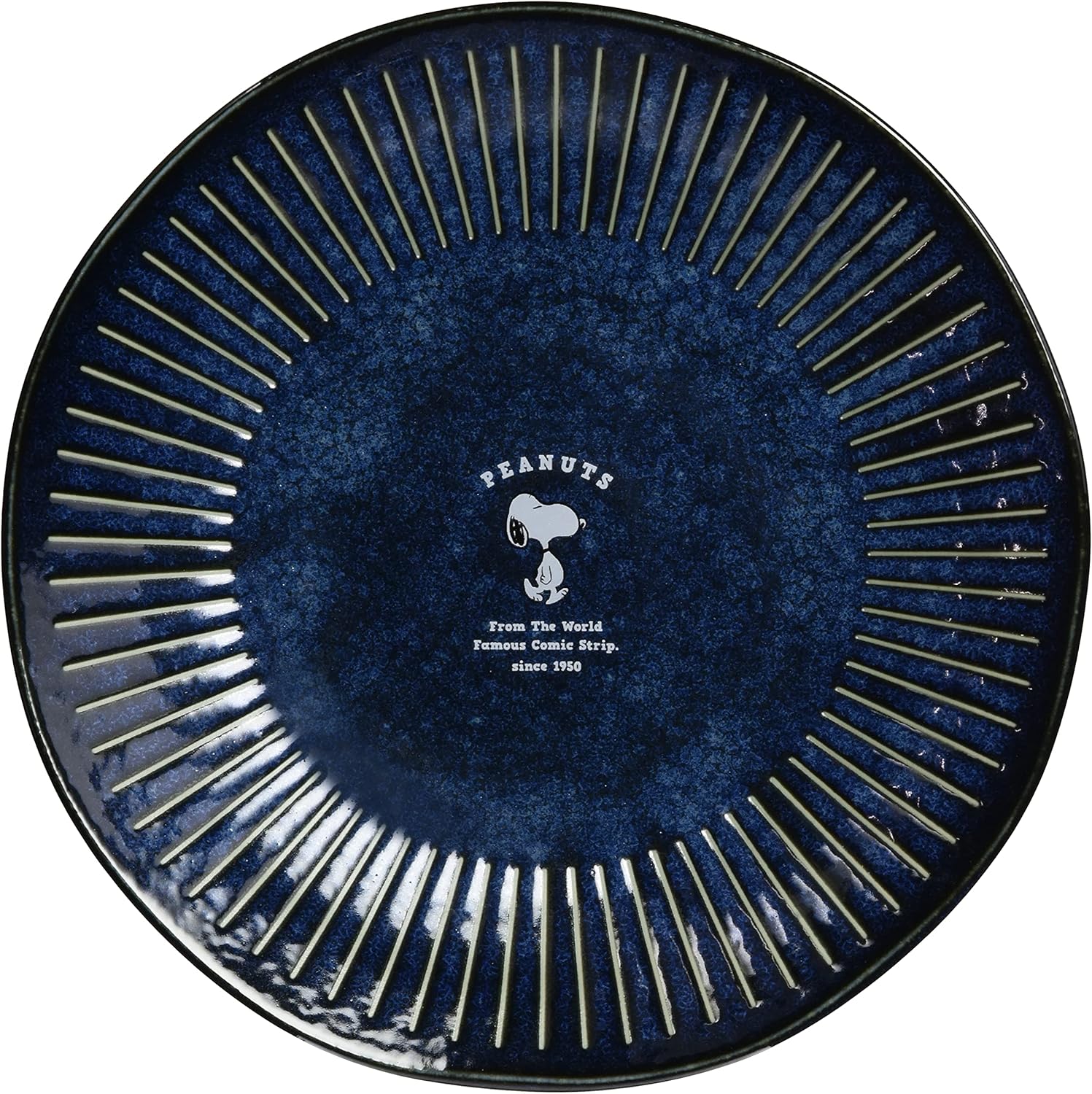 Kaneshotouki 614113 Snoopy Indigo Blue Pasta Dish, Curry Plate, Diameter Approx. 7.9 inches (20 cm), Adult Design, Goods, Dishware, Microwave, Dishwasher Safe, Birthday Gift, Mother's Day, Wedding