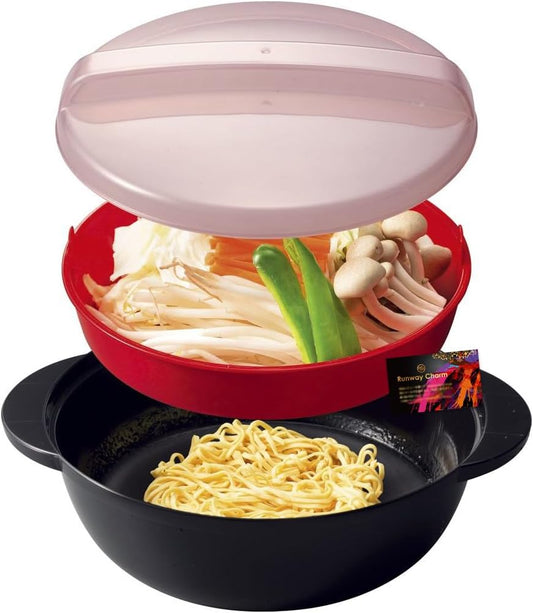 NEIGHBOR CLOWN rcti1 Range de Ramen, Udon, Yakisoba, Buckwheat, Arrangement, Instant Noodles, Living Alone, Housewives, Time-saving Cooking, Microwave, Cooker, Cooking Utensils, Kitchen Supplies, RC