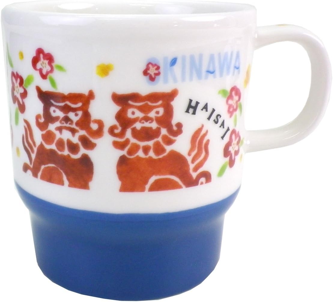 Starbucks Stava Japan Limited Okinawa Exclusive Mug, Renewed Design, Cisar, Hibiscus, Ryukyu, Okinawa Naha, Local Limited, White, Blue, Navy Mug, Ceramic, 12.8 fl oz (355 ml)