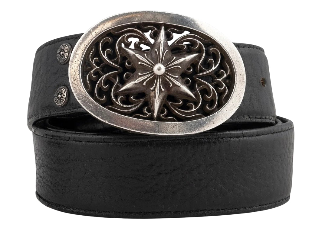 CHROME HEARTS STAR BUCKLE BLACK BELT